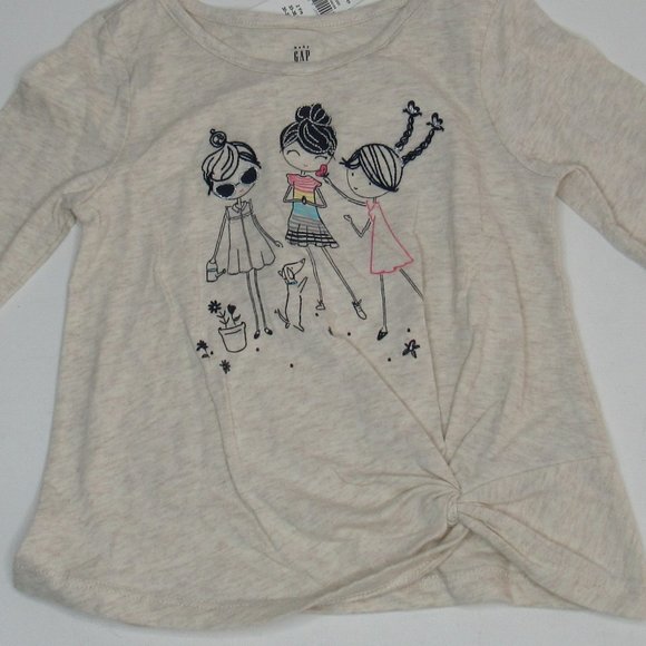 2 Baby GAP Toddler Twist Front Graphic Shirts Top - Picture 4 of 9